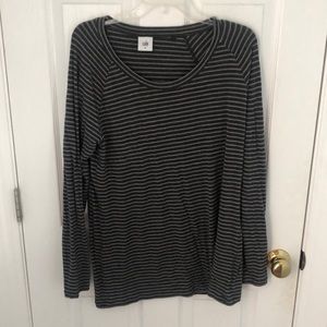 Cabi grey striped shirt